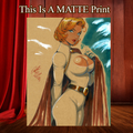 Power Girl Art Illustration Hard Signed 8.5x11in Fine Art PRINT