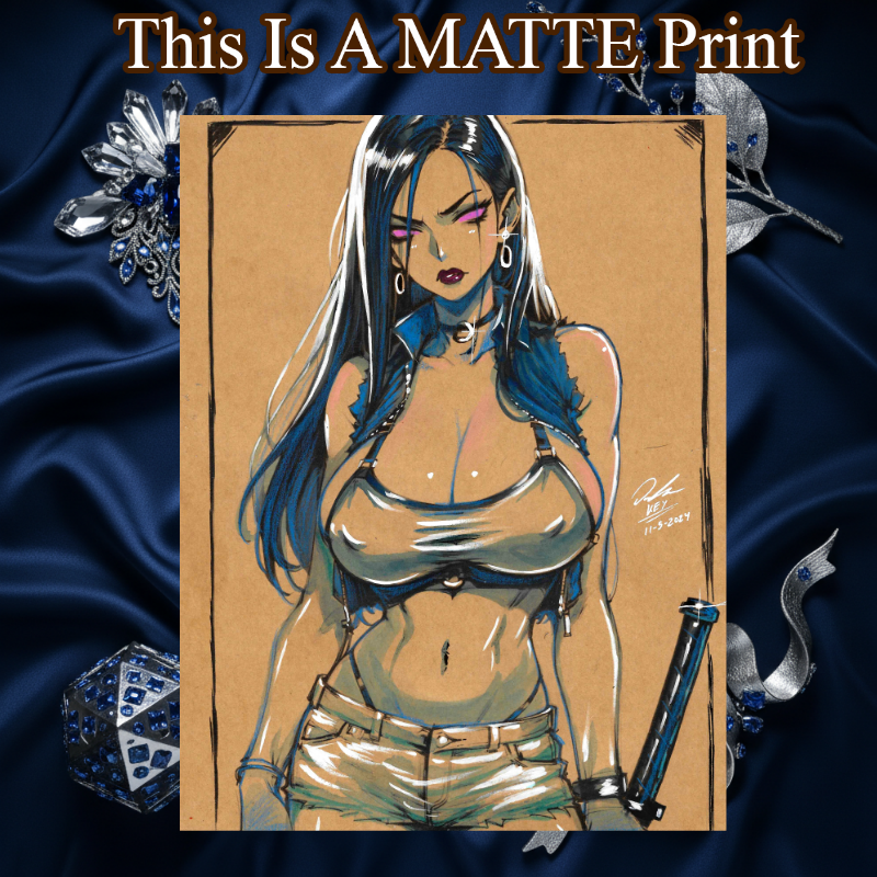 Psylocke Art Illustration Hard Signed 8.5x11in Fine Art PRINT
