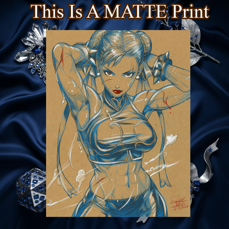 Chun Li Art Illustration Hard Signed 8.5x11in Fine Art PRINT