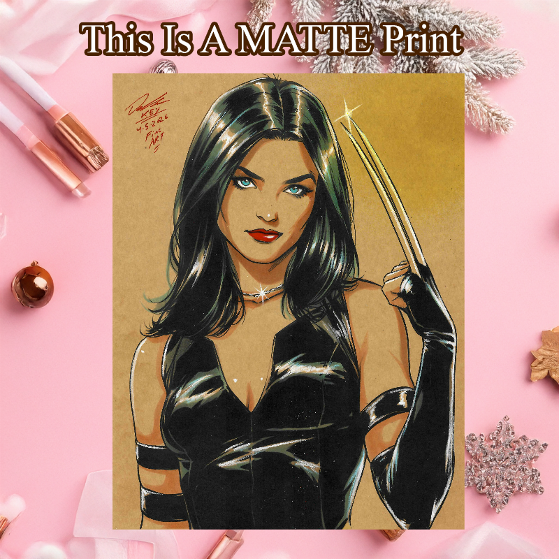 X-23 Art Illustration Hard Signed 8.5x11in Fine Art PRINT