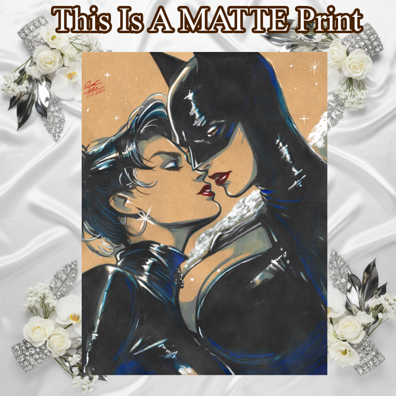 Batgirl Art Illustration Hard Signed 8.5x11in Fine Art PRINT