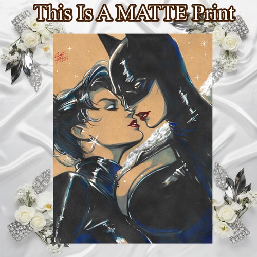 Batgirl Art Illustration Hard Signed 8.5x11in Fine Art PRINT
