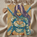 Psylocke Art Illustration Hard Signed 8.5x11in Fine Art PRINT