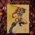 Red Sonja Art Illustration Hard Signed 8.5x11in Fine Art PRINT
