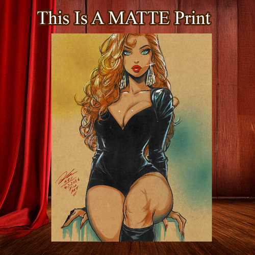 Black Canary Art Illustration Hard Signed 8.5x11in Fine Art PRINT