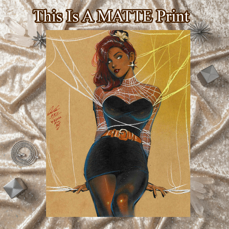 Mary Jane Art Illustration Hard Signed 8.5x11in Fine Art PRINT