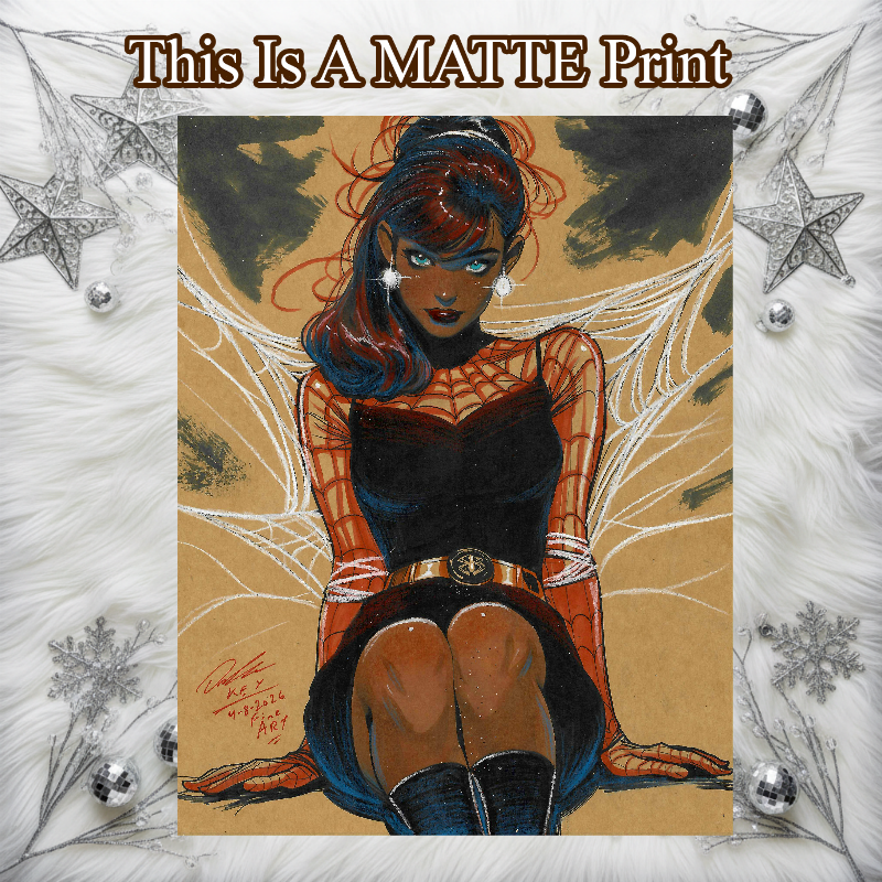 Mary Jane Art Illustration Hard Signed 8.5x11in Fine Art PRINT