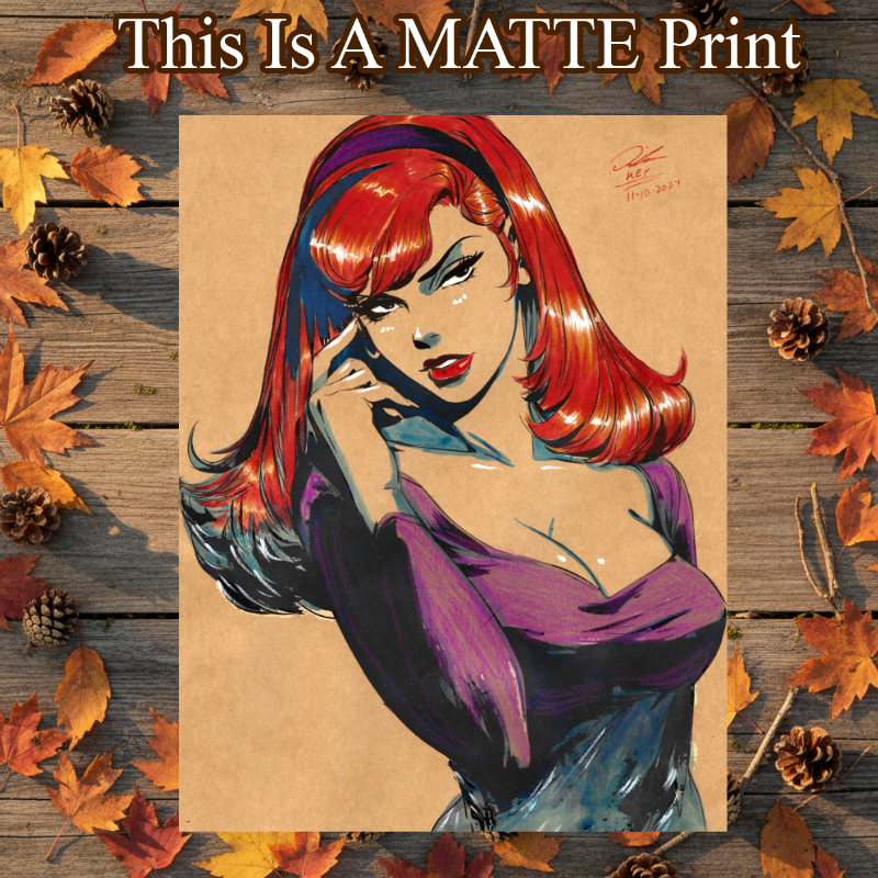 Daphne Blake Art Illustration Hard Signed 8.5x11in Fine Art PRINT