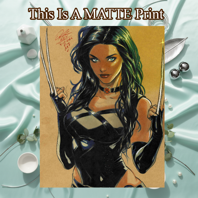 X-23 Art Illustration Hard Signed 8.5x11in Fine Art PRINT