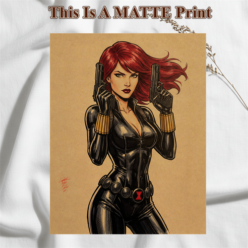 Black Widow Art Illustration Hard Signed 8.5x11in Fine Art PRINT