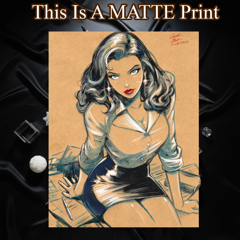 Lois Lane Art Illustration Hard Signed 8.5x11in Fine Art PRINT