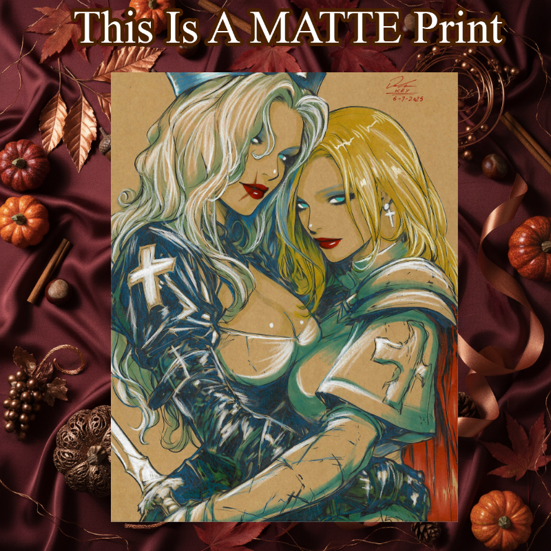 OC Art Illustration Hard Signed 8.5x11in Fine Art PRINT