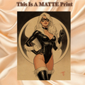 Black Cat Art Illustration Hard Signed 8.5x11in Fine Art PRINT