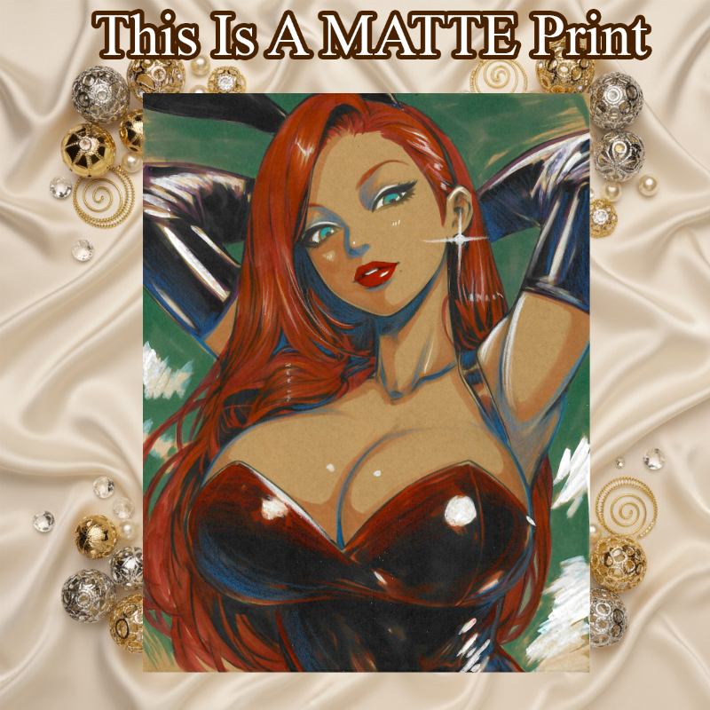 Jessica Rabbit Art Illustration Hard Signed 8.5x11in Fine Art PRINT