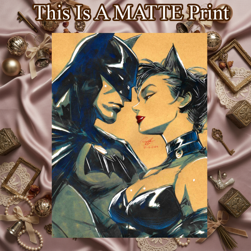 Batman Art Illustration Hard Signed 8.5x11in Fine Art PRINT