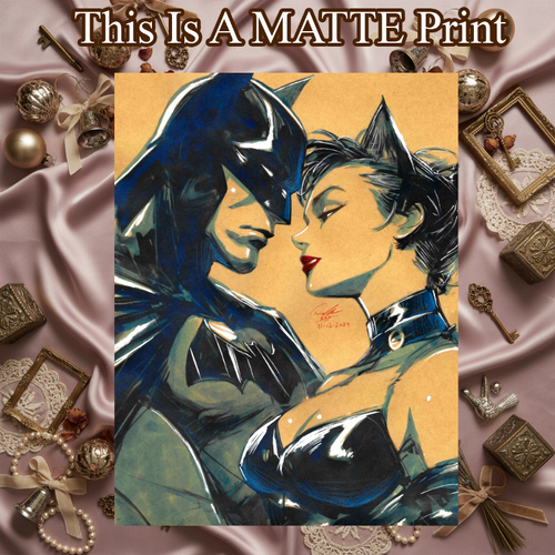 Batman Art Illustration Hard Signed 8.5x11in Fine Art PRINT