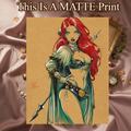 Jungle Girl Art Illustration Hard Signed 8.5x11in Fine Art PRINT