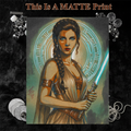 Princess Leia Art Illustration Hard Signed 8.5x11in Fine Art PRINT