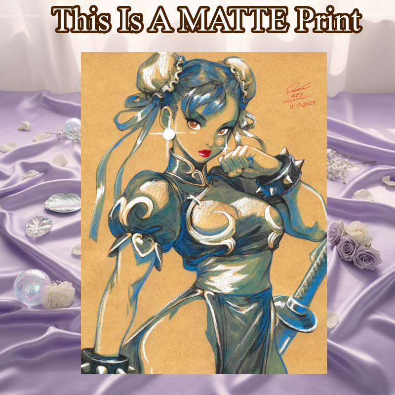 Chun Li Art Illustration Hard Signed 8.5x11in Fine Art PRINT