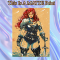 Red Sonja Art Illustration Hard Signed 8.5x11in Fine Art PRINT