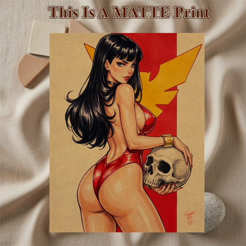 Vampirella Art Illustration Hard Signed 8.5x11in Fine Art PRINT