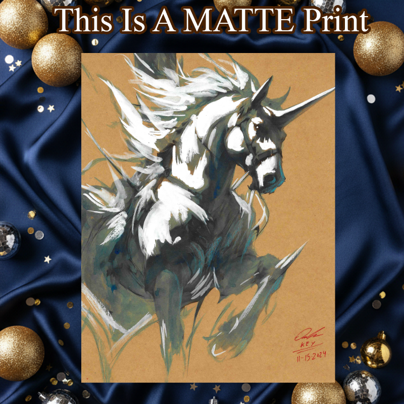 Horse Art Illustration Hard Signed 8.5x11in Fine Art PRINT