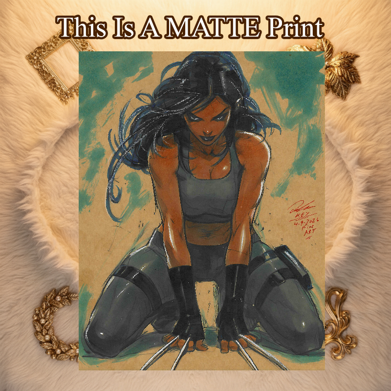 X-23 Art Illustration Hard Signed 8.5x11in Fine Art PRINT