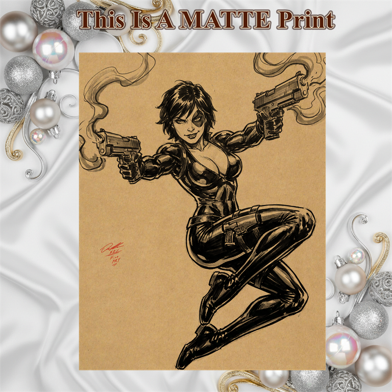 Domino Art Illustration Hard Signed 8.5x11in Fine Art PRINT