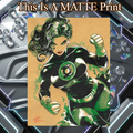 Jade Green Lantern Art Illustration Hard Signed 8.5x11in Fine Art PRINT