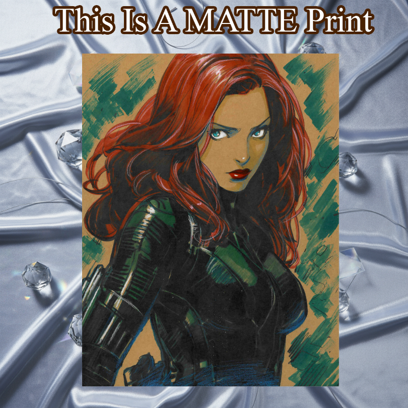Black Widow Art Illustration Hard Signed 8.5x11in Fine Art PRINT