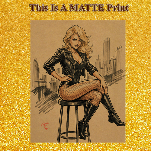 Black Canary Art Illustration Hard Signed 8.5x11in Fine Art PRINT