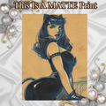 Catwoman Art Illustration Hard Signed 8.5x11in Fine Art PRINT