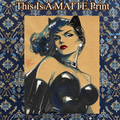 Catwoman Art Illustration Hard Signed 8.5x11in Fine Art PRINT
