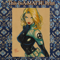 Sue Storm Art Illustration Hard Signed 8.5x11in Fine Art PRINT