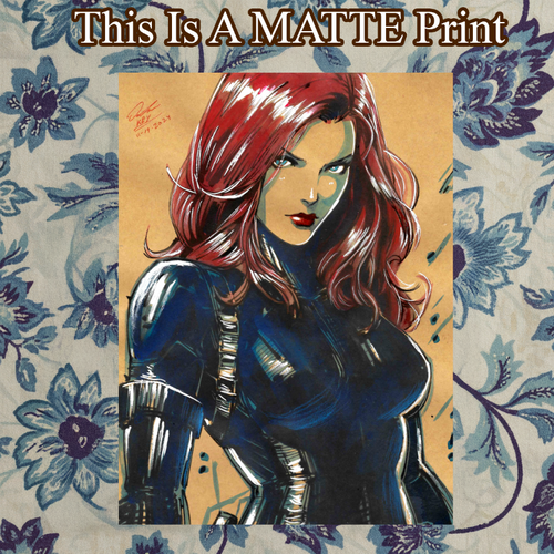 Black Widow Art Illustration Hard Signed 8.5x11in Fine Art PRINT