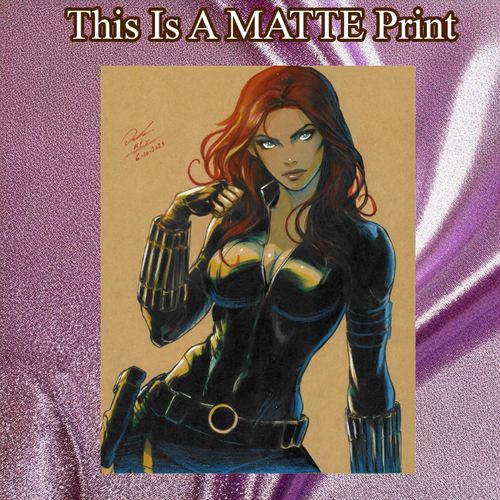 Black Widow Art Illustration Hard Signed 8.5x11in Fine Art PRINT
