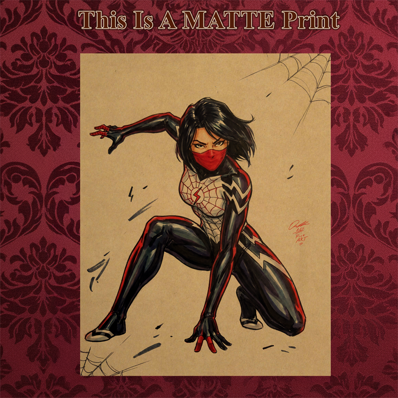 Silk Art Illustration Hard Signed 8.5x11in Fine Art PRINT