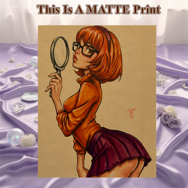 Velma Dinkley Art Illustration Hard Signed 8.5x11in Fine Art PRINT