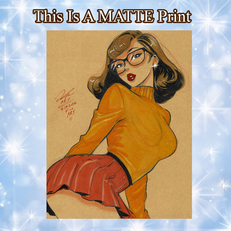 Velma Dinkley Art Illustration Hard Signed 8.5x11in Fine Art PRINT