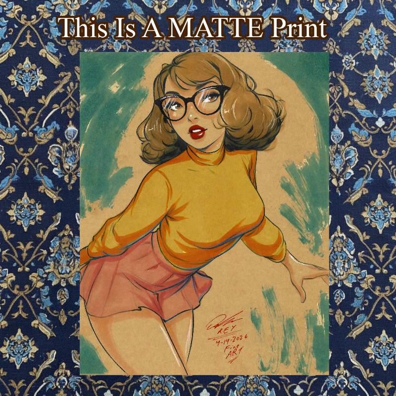 Velma Dinkley Art Illustration Hard Signed 8.5x11in Fine Art PRINT