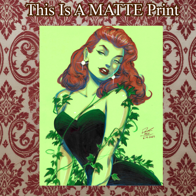 Poison Ivy Art Illustration Hard Signed 8.5x11in Fine Art PRINT