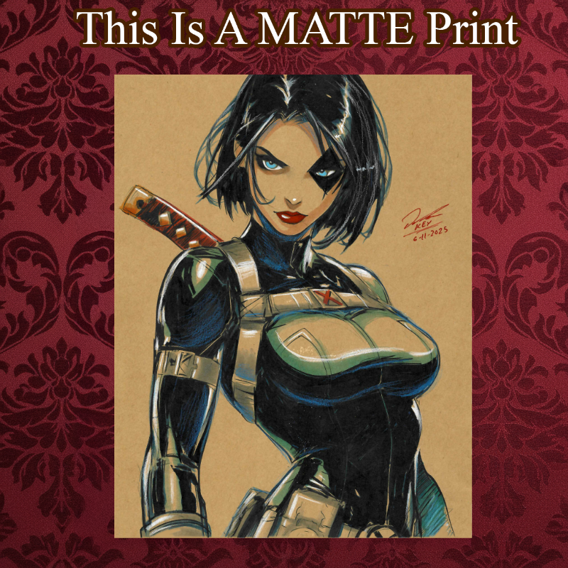 Domino Art Illustration Hard Signed 8.5x11in Fine Art PRINT