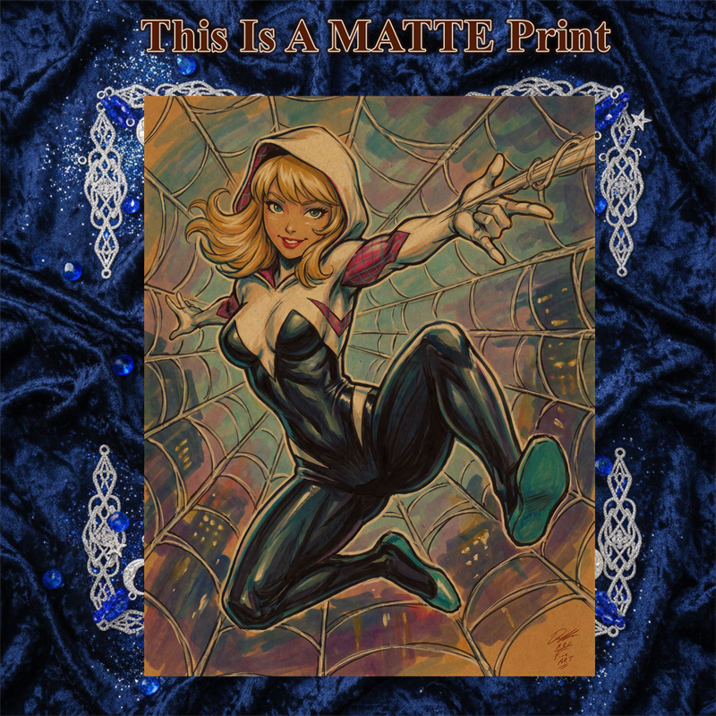 Gwen Stacy Art Illustration Hard Signed 8.5x11in Fine Art PRINT