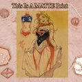 Supergirl Art Illustration Hard Signed 8.5x11in Fine Art PRINT
