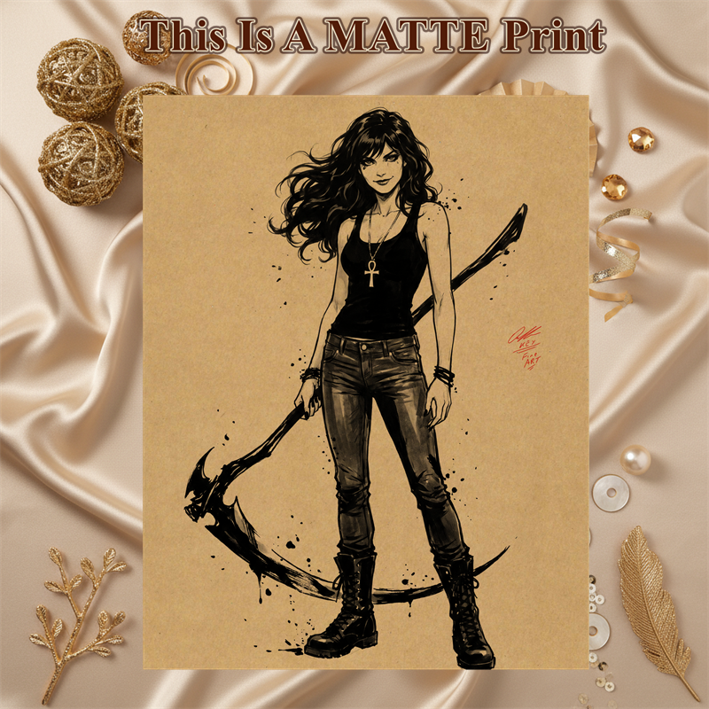 Death Of The Endless Art Illustration Hard Signed 8.5x11in Fine Art PRINT