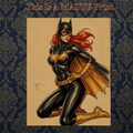 Batgirl Art Illustration Hard Signed 8.5x11in Fine Art PRINT