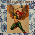 Hawkgirl Art Illustration Hard Signed 8.5x11in Fine Art PRINT