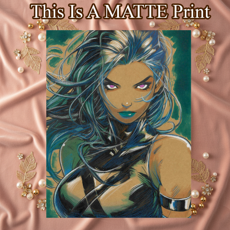 Psylocke Art Illustration Hard Signed 8.5x11in Fine Art PRINT