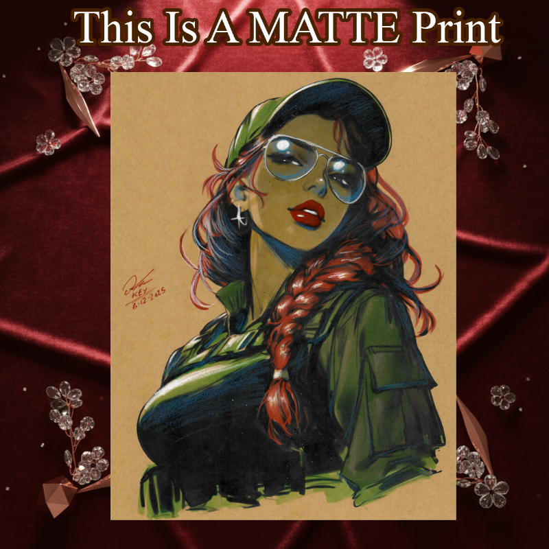 Ash Art Illustration Hard Signed 8.5x11in Fine Art PRINT