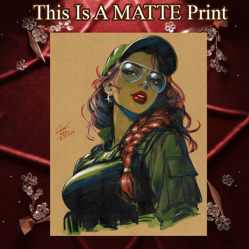Ash Art Illustration Hard Signed 8.5x11in Fine Art PRINT